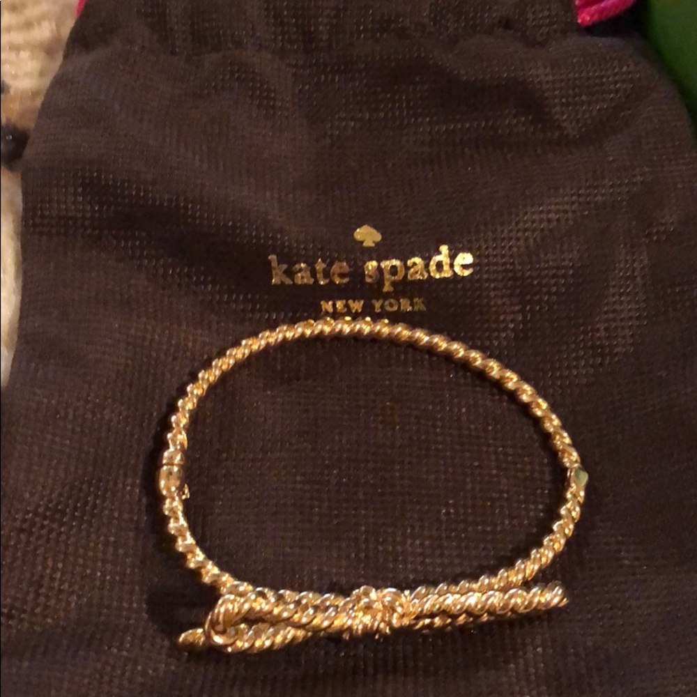 Kate spade bow bracelet. Skinny mini rope.